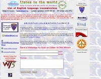 Listen to the world - List of English language transmissions