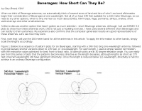 Beverages: How Short Can They Be