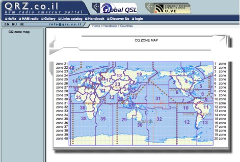 CQ zone map
