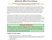 Setting the SWR of Your Antenna