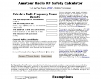 Amateur Radio RF Safety Calculator