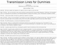 Transmission lines for dummies