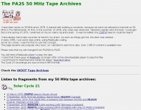 The PA2S 50 MHz Tape Archives