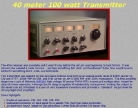 40 meter 100 watt Transmitter