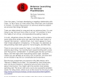 Antenna Launching for Serious Practitioners