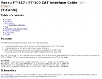 Yaesu FT-817 / FT-100 CAT interface cable