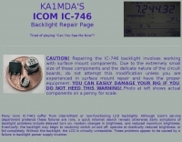 Icom IC-746 backlight repair