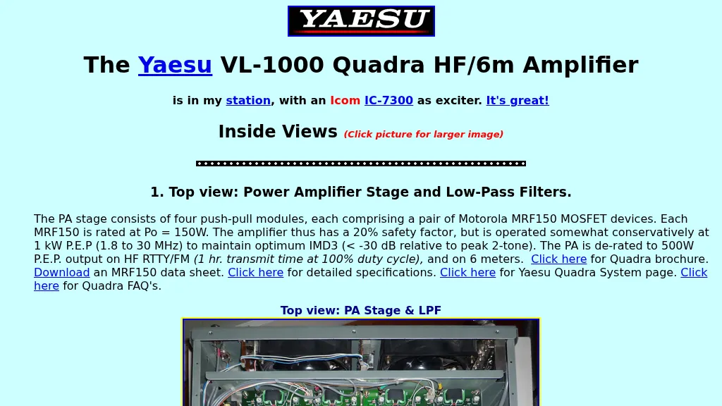 Yaesu VL-1000 amplifier