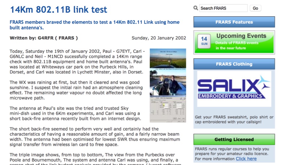 14Km 802.11B link test