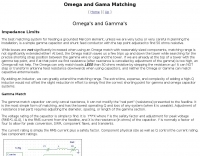 Omega and Gama Matching