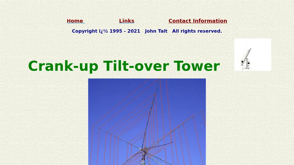 Crank-up Tilt-over Tower