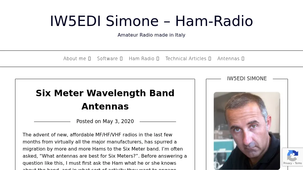 Six Meter Wavelength Band Antennas