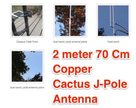 Copper Cactus J-pole VHF antenna