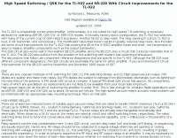 QSK for the TL-922 and SB-220  mods
