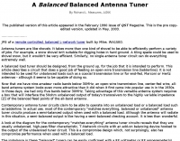 A *balanced* balanced antenna tuner