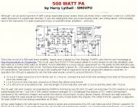 500 WATT PA by SM0VPO