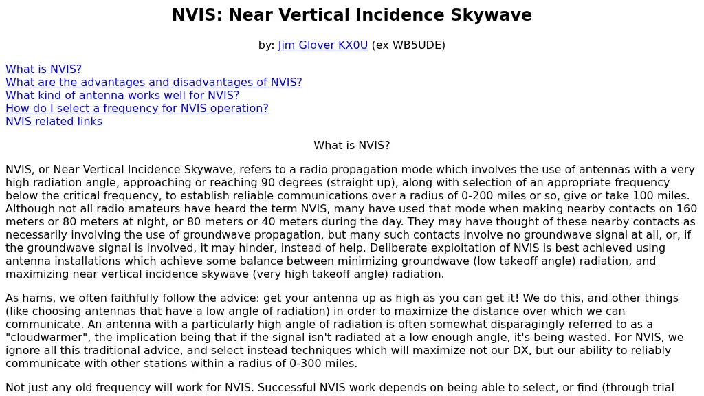Antennas/NVIS