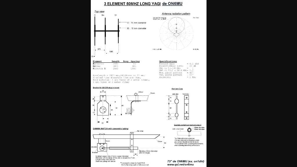 3 element 50 Mhz Yagi