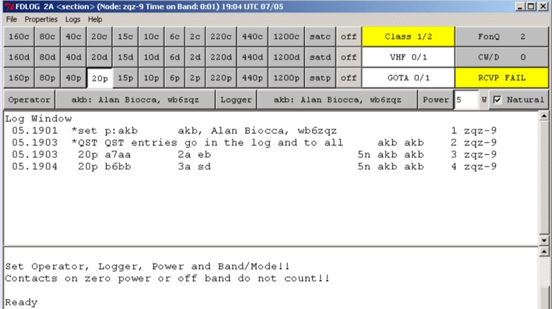 Wireless Field Day Log Program