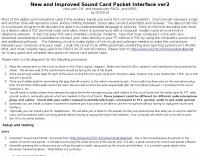 Sound Card Packet Interface