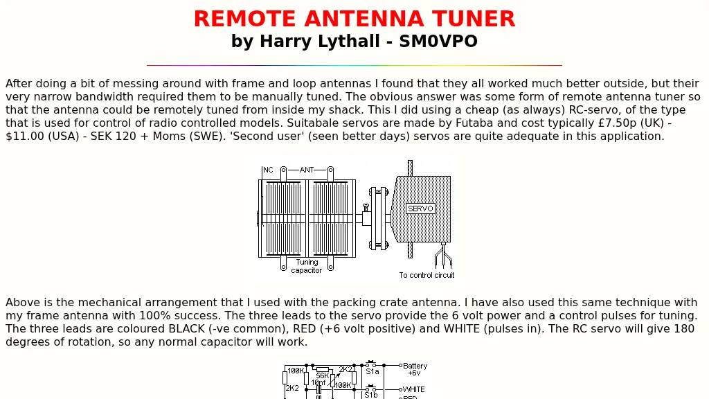 Remote Antenna Tuner
