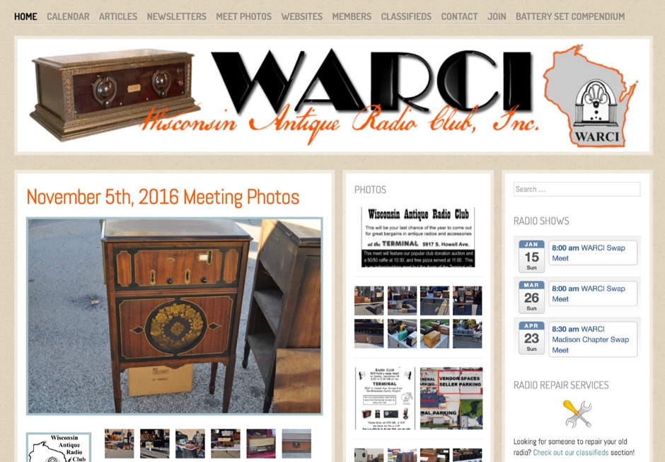 Wisconsin Antique Radio Club - Online