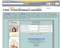 T-Pad / H-Pad Resistance Calculator