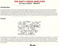 10 W Linear Amplifier