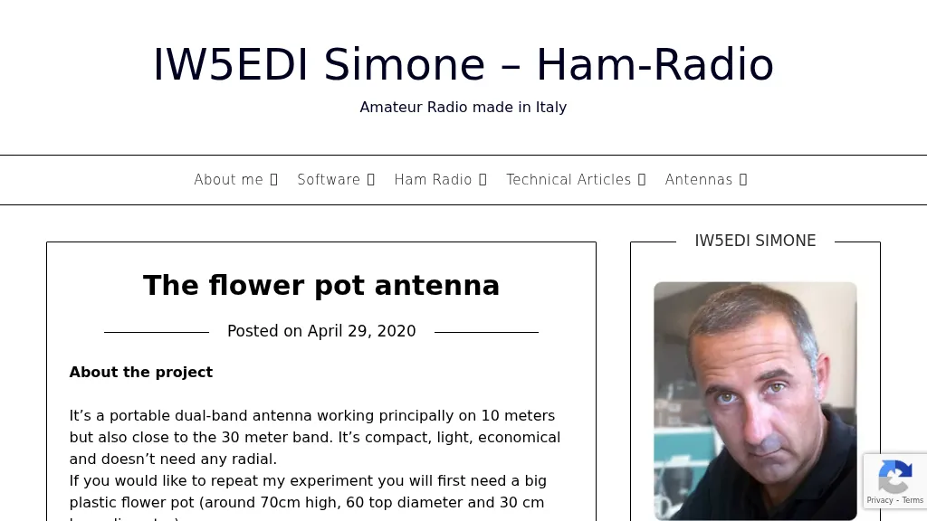 The flower pot antenna