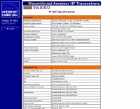 Yaesu FT-847 Specifications