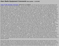 Yaesu FT-847 Equipment Comments