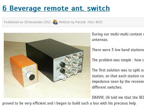 TK5EP Beverage switch