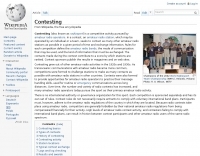 Contesting at Wikipedia