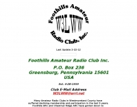 W3LWW Foothills Amateur Radio Club