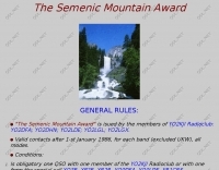 The Semenic Mountain Award