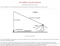 CO2KK Wire antenna for 50 Mhz