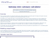 Antenna wire catenary calculator