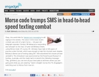 Morse code vs SMS - Speed test