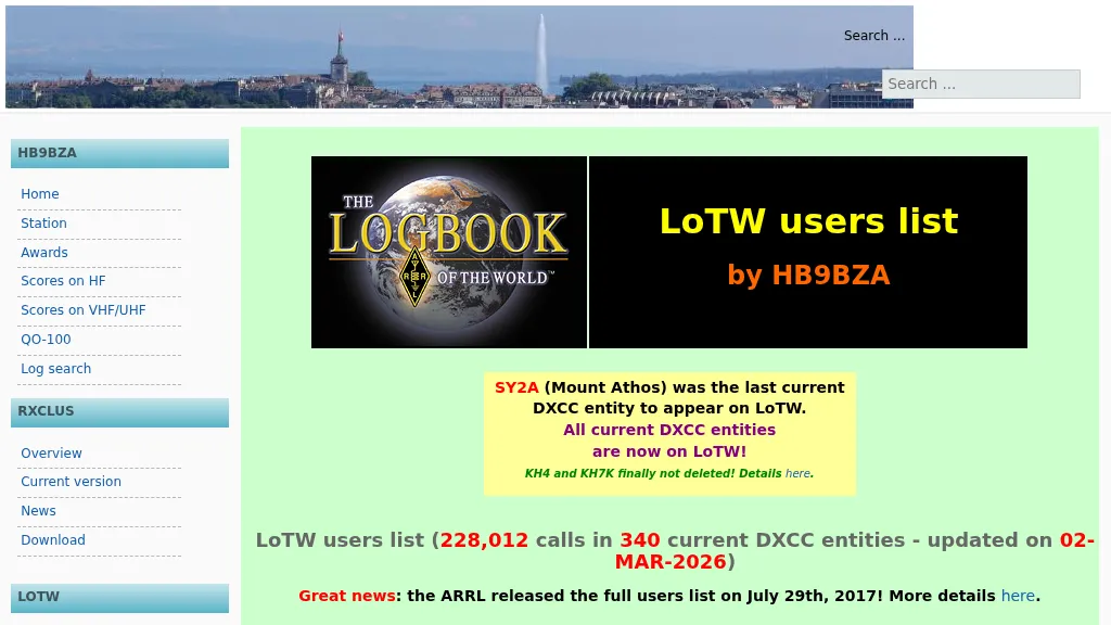 LoTW resources by HB9BZA