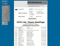 IOTA Bearing & Distance list for your QTH