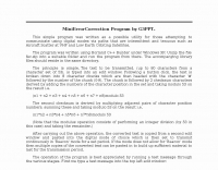 MiniErrorCorrection Program