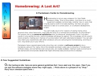 Homebrewing: A Lost Art