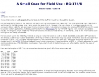 RG-174/U A Small Coax for Field Use