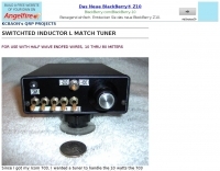 Switched inductor L match tuner