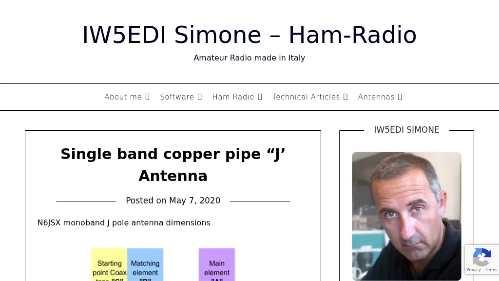Single band copper pipe J Antenna