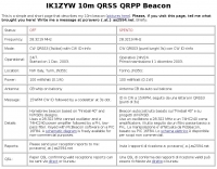 IK1ZYW 10m QRSS QRPP Beacon