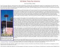 80 Meter Pizza Pan Antenna