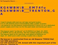 KG4WBH Beacon