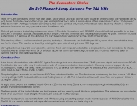 An 8x2 Element Array Antenna For 144 MHz