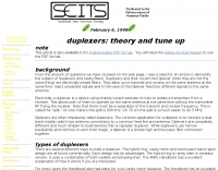 Duplexers: Theory and Tune Up
